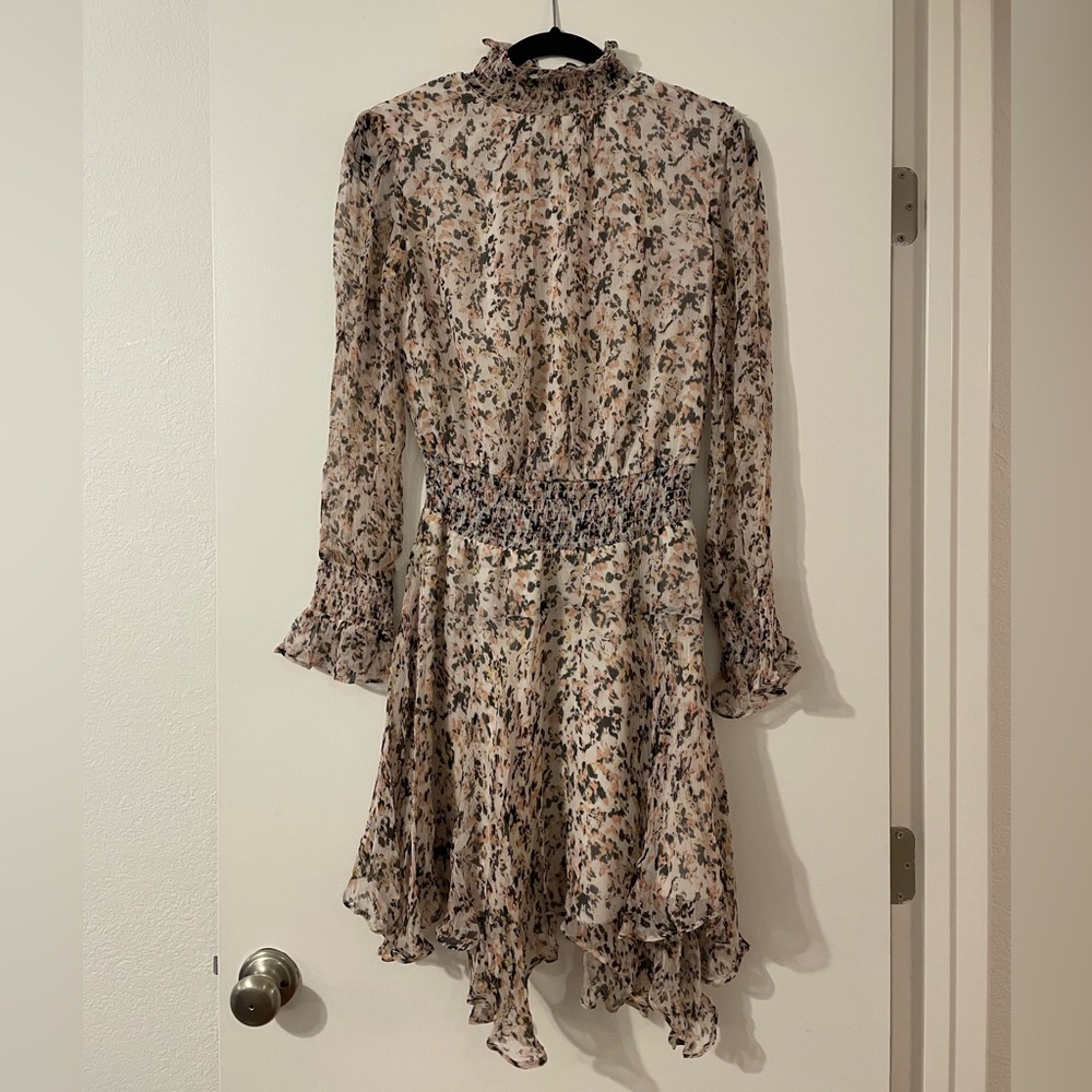 AllSaints Floral Long Sleeve Dress